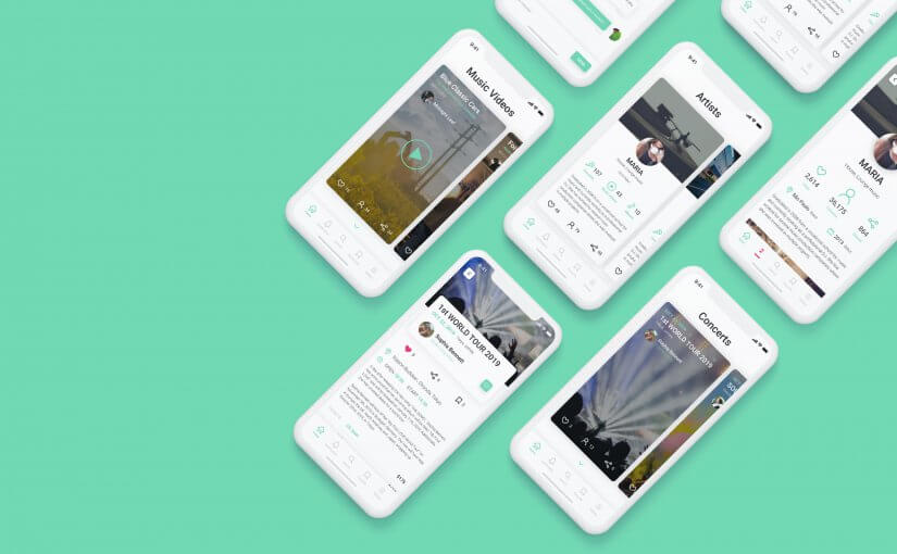 ミュージシャン向けスマートフォンアプリ（仮想） | UI/UX デザイン